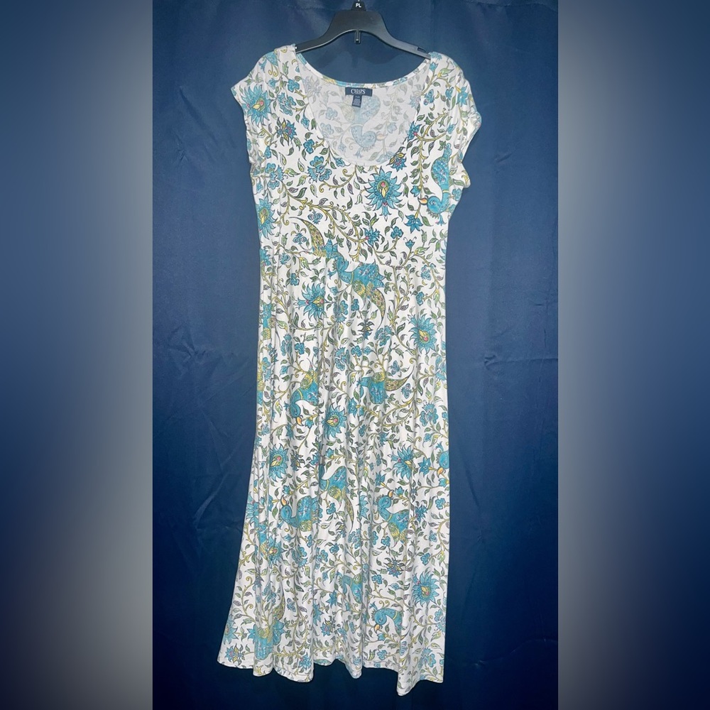 Chaps Midi Cotton Dress, petite large